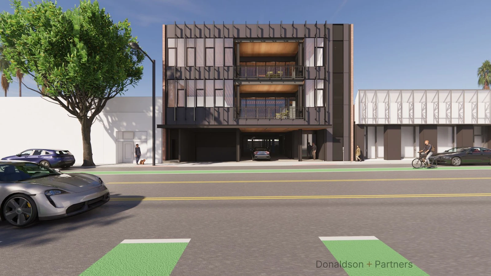1918 Main Street planned front façade, Donaldson + Partners architectural rendering